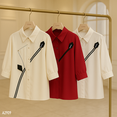 Áo Sơ Mi Hoa Xéo A2909