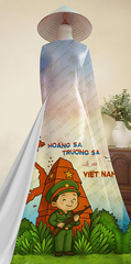 Vải Áo Dài Chân Tranh 2 mét V2000