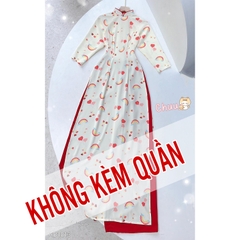 Áo Dài Truyền Thống Họa Tiết AD1013 (áo lẻ)