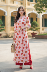 Áo Dài Li Màu Tay Nối AD1479 (áo lẻ)