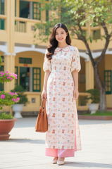 Áo Dài Tai Cáo Hồ Ly AD1505 (áo lẻ)