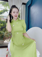 Áo Dài Nhiều Nơ Baby AD1551 (áo lẻ)