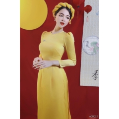 Áo Dài Tay Lửng Cổ Tròn Ngọc AD8022 (áo lẻ)