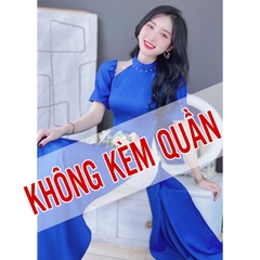 Áo Dài Pha Lưới Cổ Trụ AD8032 (áo lẻ)