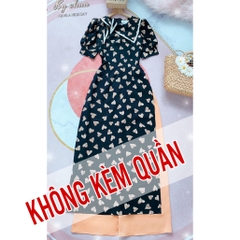 Áo Dài Vạt Thủy Thủ Nơ AD8043 (áo lẻ)