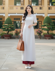 Áo Dài Ren Đối Xứng AD8076 (áo lẻ)