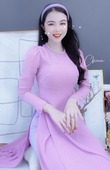 Áo Dài 4T Vải Xước Cổ Viền Ngọc AD8081 (áo lẻ)