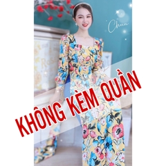 Áo Dài Vai Ren Bán Nguyệt AD8092 (áo lẻ)