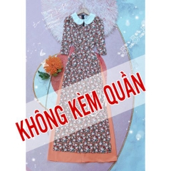 Áo Dài Cổ Sen Trắng AD8104 (áo lẻ)
