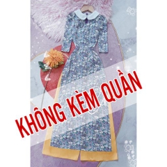 Áo Dài Cổ Sen Trắng AD8104 (áo lẻ)