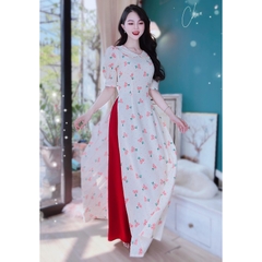 Áo Dài Xốp Cổ Sen AD9121 (áo lẻ)