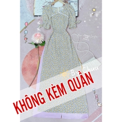 Áo Dài Hoa Tay Tai Thỏ AD9134 (áo lẻ)