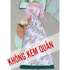 Áo Dài 4T Tay Bồng Nơ AD9151 (áo lẻ)