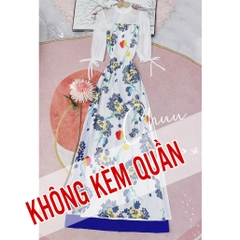 Áo Dài 4T Tay Bồng Nơ AD9151 (áo lẻ)