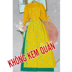 Áo Dài 4T Tay Bồng Nơ AD9151 (áo lẻ)