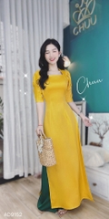 Áo Dài Cổ U Tay Nhún AD9152 (áo lẻ)