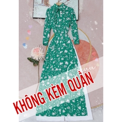 Áo Dài Cổ Tàu Cột Nơ HT AD9173 (áo lẻ)