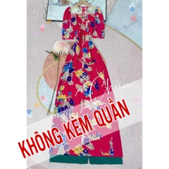 Áo Dài 4T Cổ Lưới Nơ AD9183 (áo lẻ)