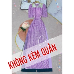 Áo Dài 4T Cổ Lưới Nơ AD9183 (áo lẻ)