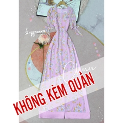 Áo Dài 4T Cổ Vuông Bèo Ngang AD9185 (áo lẻ)