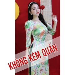 Áo Dài Cổ Thuyền Phi Mờ AD9207