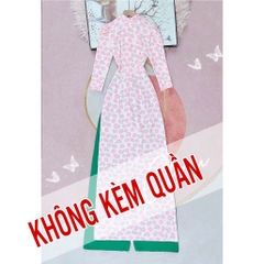 Áo Dài Thạch Anh Truyền Thống Tay Bồng AD9229 (áo lẻ)