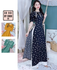Áo Dài Vạt Thủy Thủ Nơ AD8043 (áo lẻ)