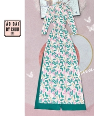 Áo Dài Thạch Anh Truyền Thống Tay Bồng AD9229 (áo lẻ)