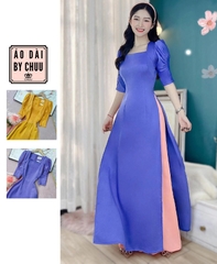 Áo Dài Cổ U Tay Nhún AD9152 (áo lẻ)