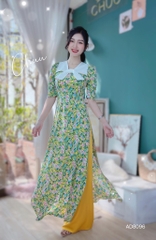 Áo Dài Hoa Nơ Xốp AD8096 (áo lẻ)