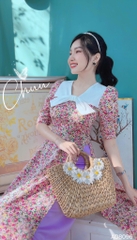 Áo Dài Hoa Nơ Xốp AD8096 (áo lẻ)