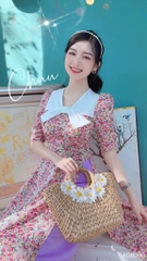 Áo Dài Hoa Nơ Xốp AD8096 (áo lẻ)