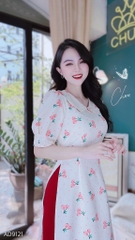 Áo Dài Xốp Cổ Sen AD9121 (áo lẻ)