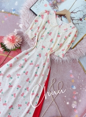 Áo Dài Xốp Cổ Sen AD9121 (áo lẻ)