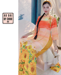 Áo Dài Sunset Chân Hoa AD1346 (áo lẻ)