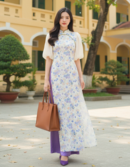 Áo Dài Búp Măng Non AD1467 (áo lẻ)