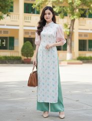 Áo Dài Nơ Daisy AD1529 (áo lẻ)