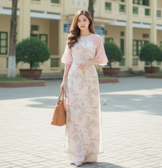 Áo Dài Bướm Đổi Màu AD2738 (áo lẻ)