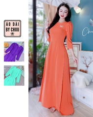 Áo Dài Vai Bèo Cổ Tròn AD8093 (áo lẻ)