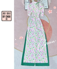 Áo Dài Ngọc Nhí Nơ Màu AD9238 (áo lẻ)