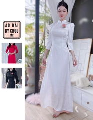 Áo Dài Gấm Tay Bồng AD8005 (áo lẻ)