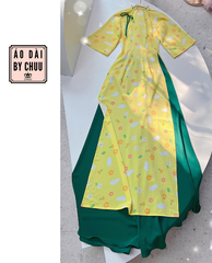 Áo Dài Cổ Bánh Dừa AD1319 (áo lẻ)