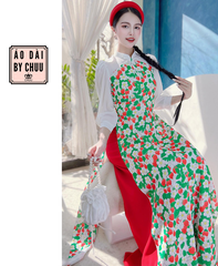 Áo Dài Chuồn Chuồn Xòe Cánh AD1351 (áo lẻ)