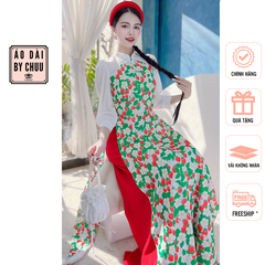 Áo Dài Chuồn Chuồn Xòe Cánh AD1351