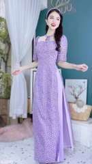 Áo Dài 4T Cổ Lưới Nơ AD9183 (áo lẻ)