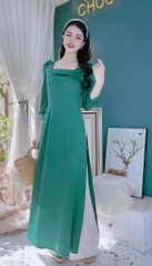 Áo Dài Cổ Ngọc 3 Chấm AD9193 (áo lẻ)