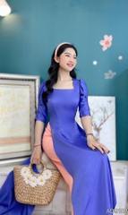 Áo Dài Cổ U Tay Nhún AD9152 (áo lẻ)