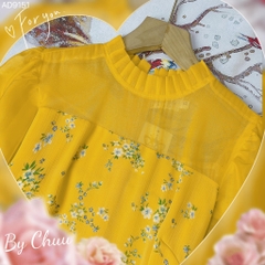 Áo Dài 4T Tay Bồng Nơ AD9151 (áo lẻ)