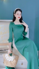 Áo Dài Cổ Ngọc 3 Chấm AD9193 (áo lẻ)