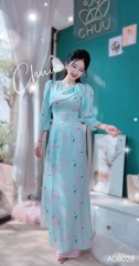 Áo Dài Nơ Thỏ Đắp AD8028 (áo lẻ)